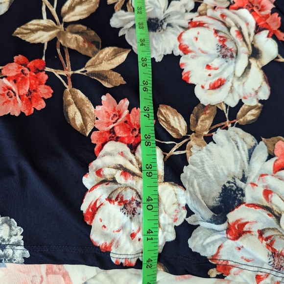 TuaTua+ 2X High-Low Floral Wrap Dress Blue and Pink - Picture 7 of 7